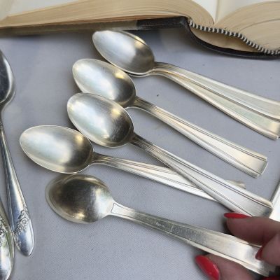 Ложка чайная 14 см серебрение Франция