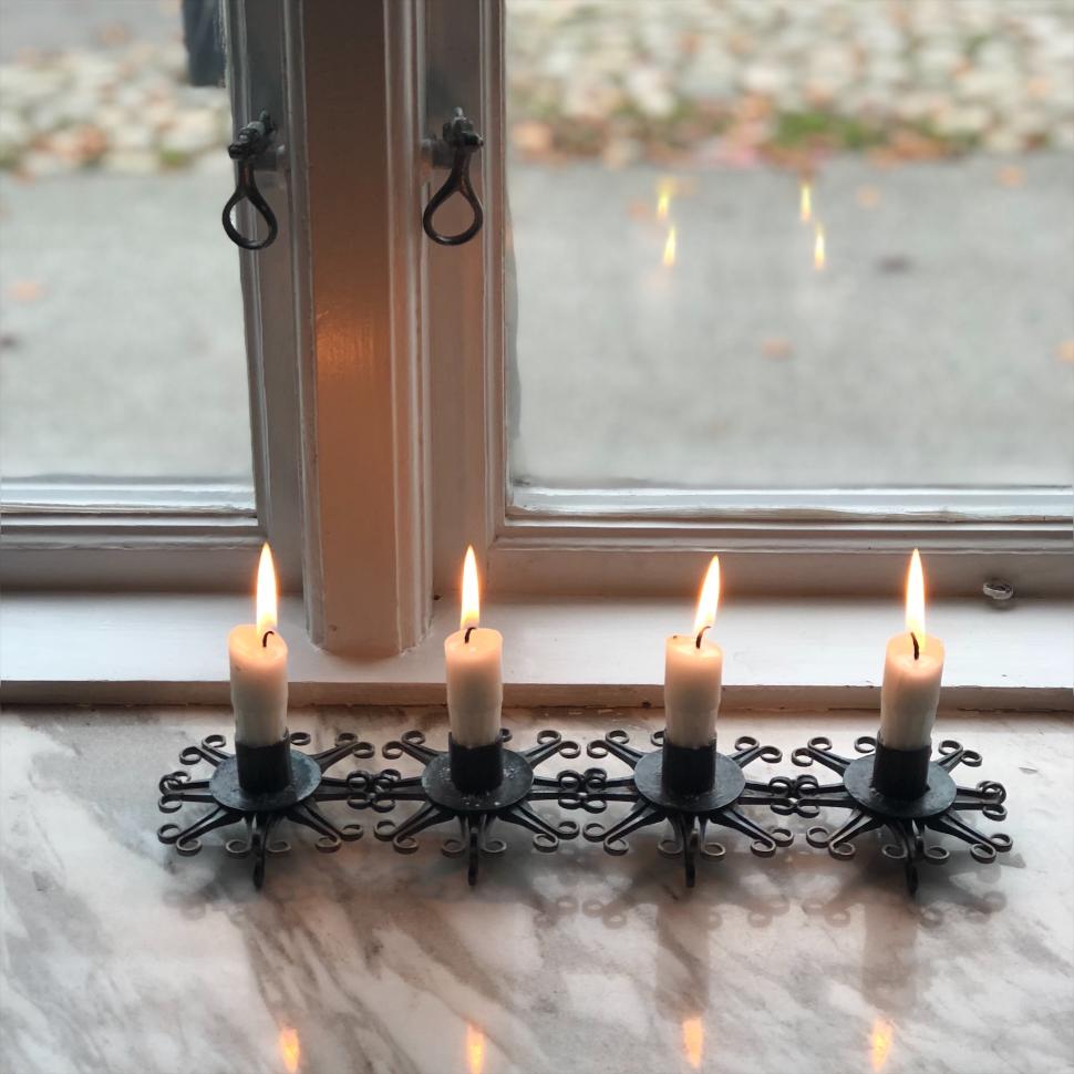 Подсвечник Адвент кованный кружева