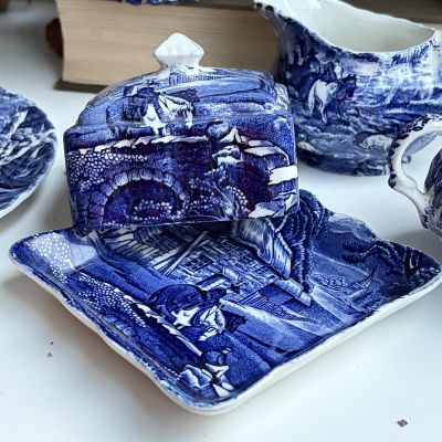 Масленка паштетница James Kent Old Foley Staffordshire 12 см Англия реставрация