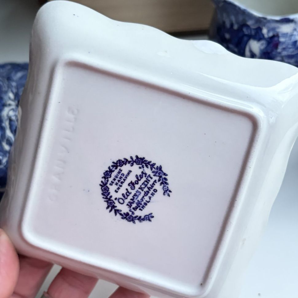 Масленка паштетница James Kent Old Foley Staffordshire 12 см Англия реставрация