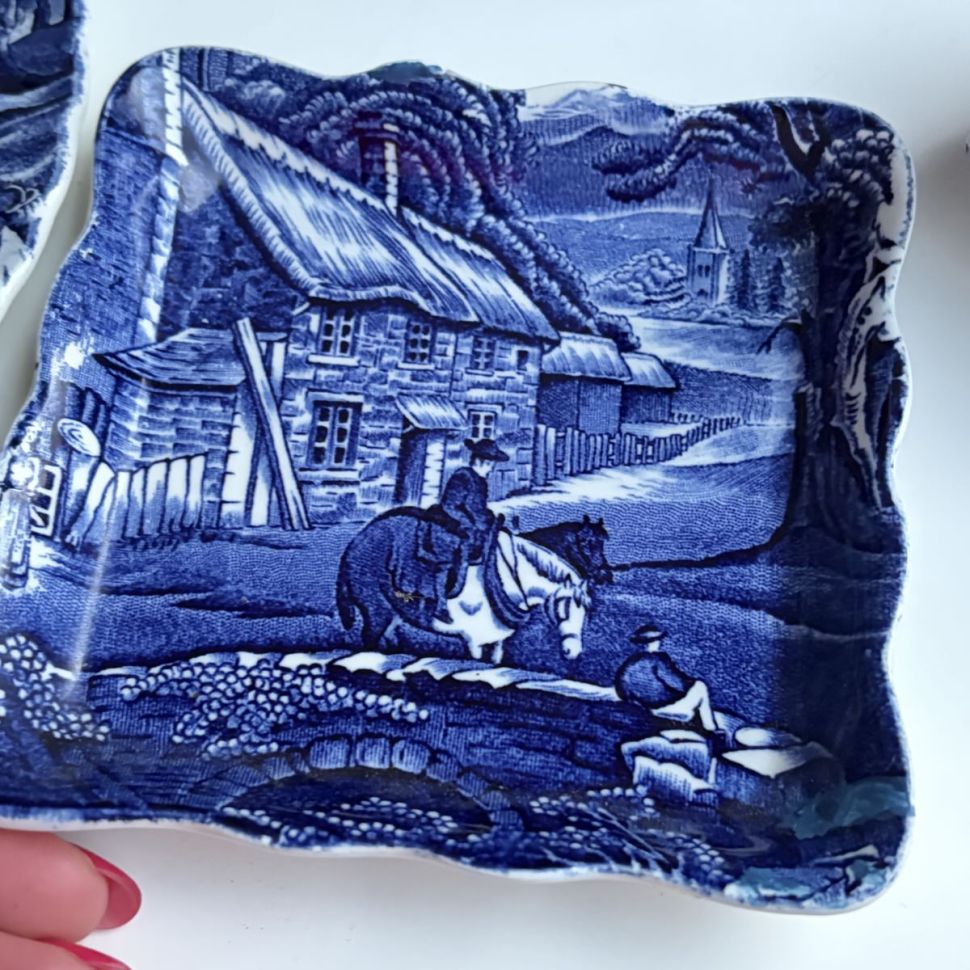 Масленка паштетница James Kent Old Foley Staffordshire 12 см Англия реставрация