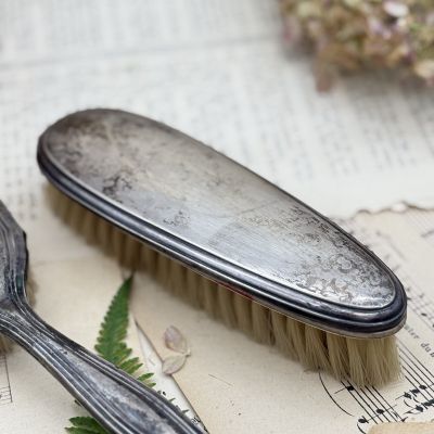 Щетка расческа набор  серебро