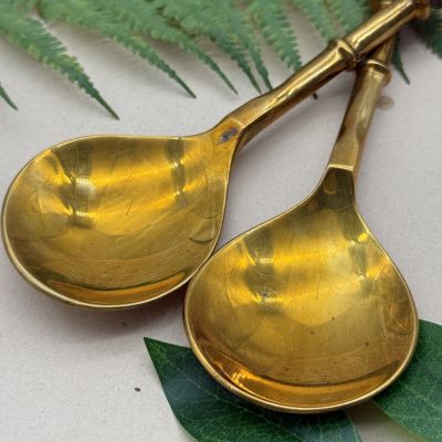 Ложка сервировочная 14 см латунь