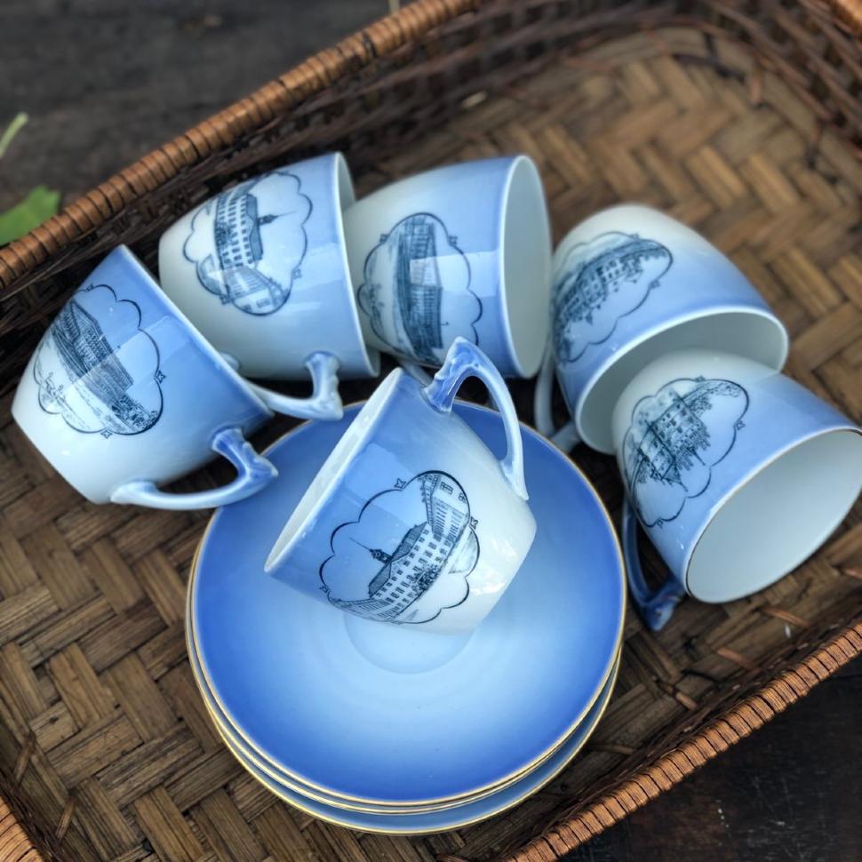 Набор 6 чайных пар Copenhagen Porcelain Denmark