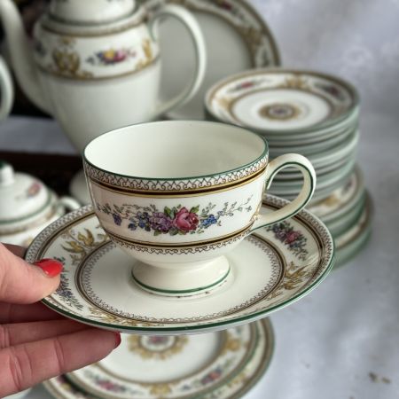 Чайная пара Columbia Wedgwood 200 мл костяной фарфор Англия 