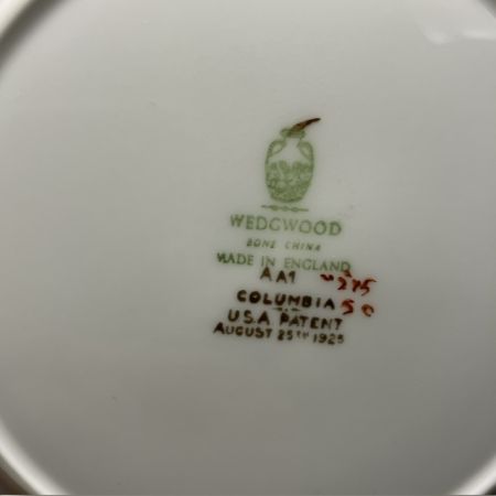 Чайная пара Columbia Wedgwood 200 мл костяной фарфор Англия 