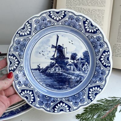 Тарелка Delft Blue Мельница 23 см Голландия