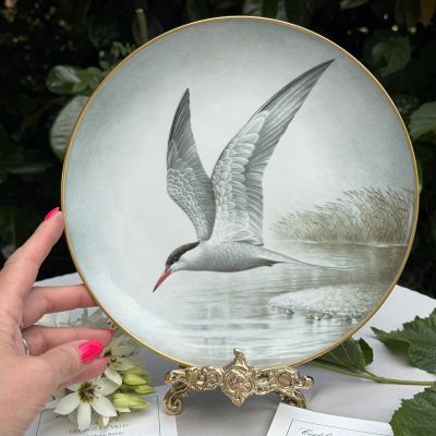 Тарелка Franklin Porcelain Птицы 23 см фарфор Франция 1984 г