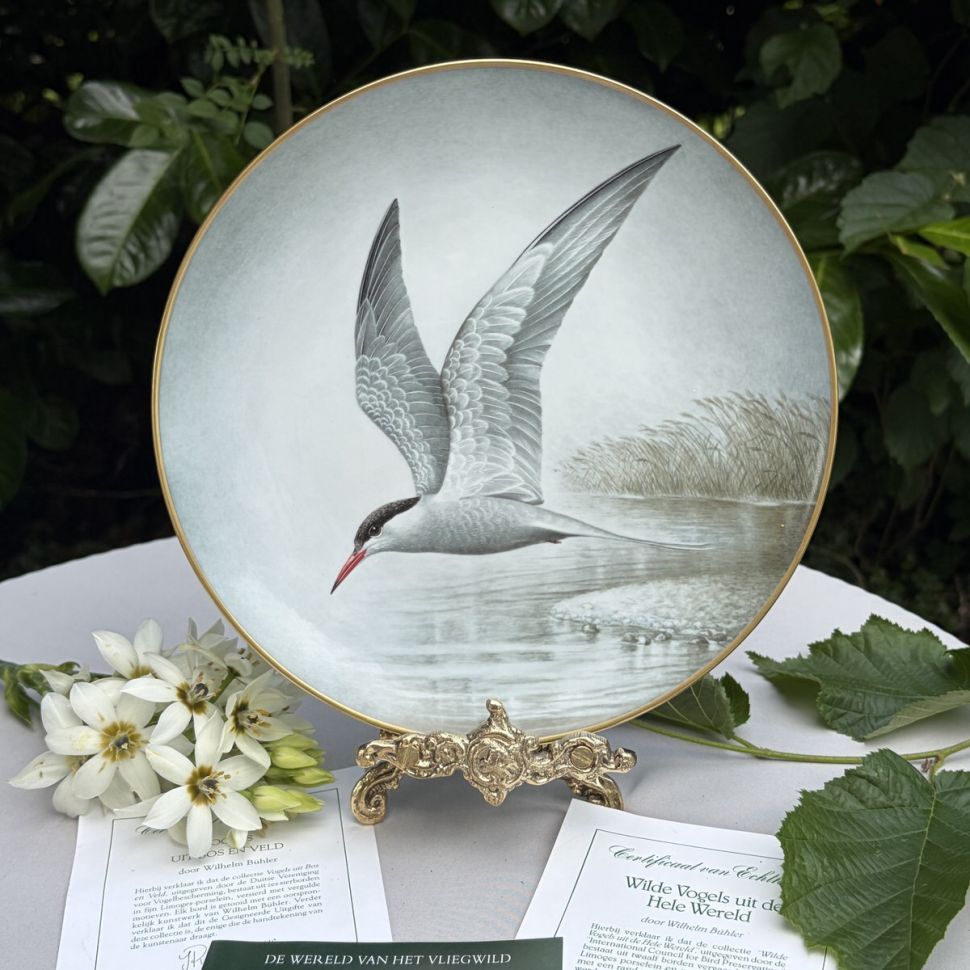 Тарелка Franklin Porcelain Птицы 23 см фарфор Франция 1984 г