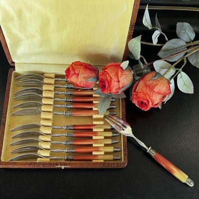 Вилка десертная 17 см сталь серебрение Франция