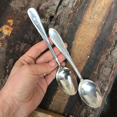 Ложка десертная столовая  2 штуки