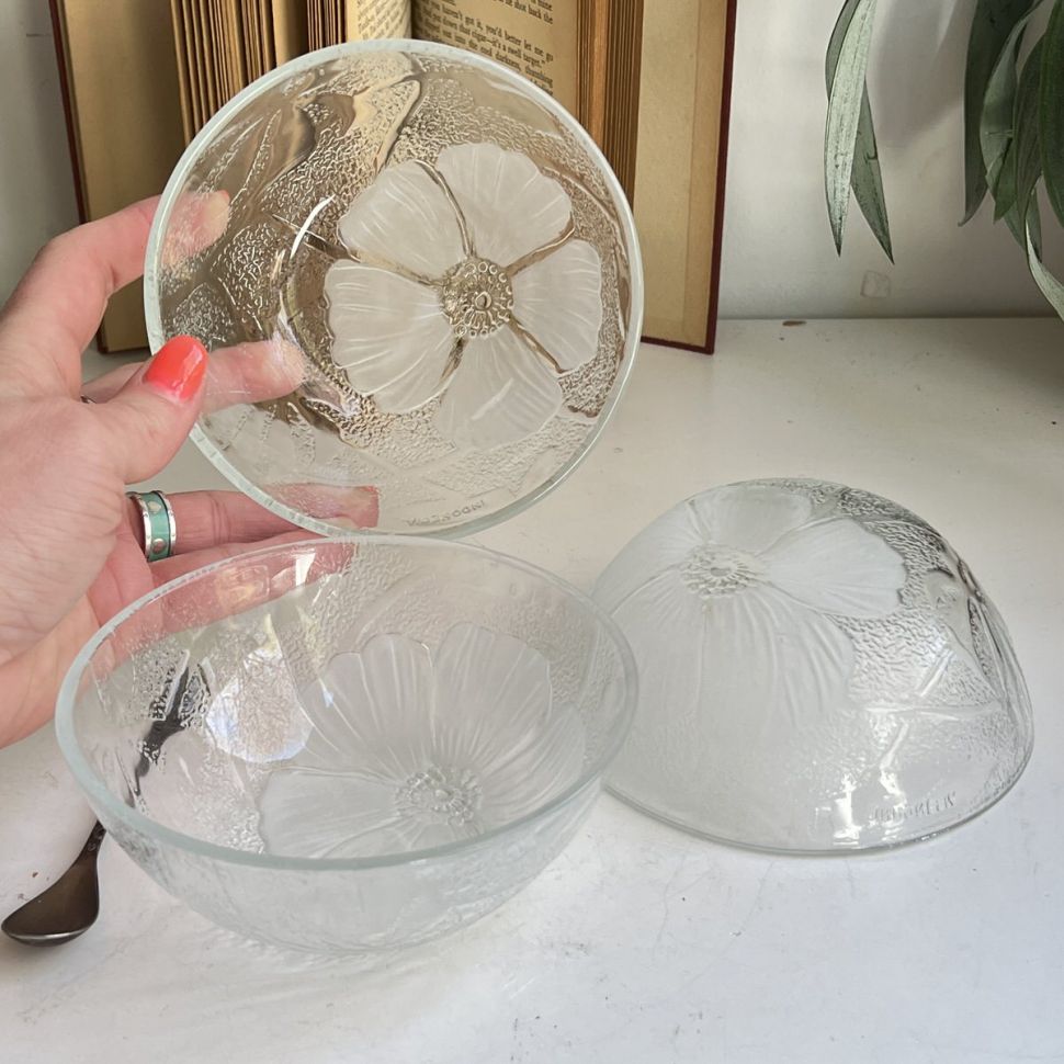 Салатник Цветок 12 см хрустальное стекло