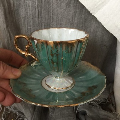 Кофейная пара Green mother of pearl