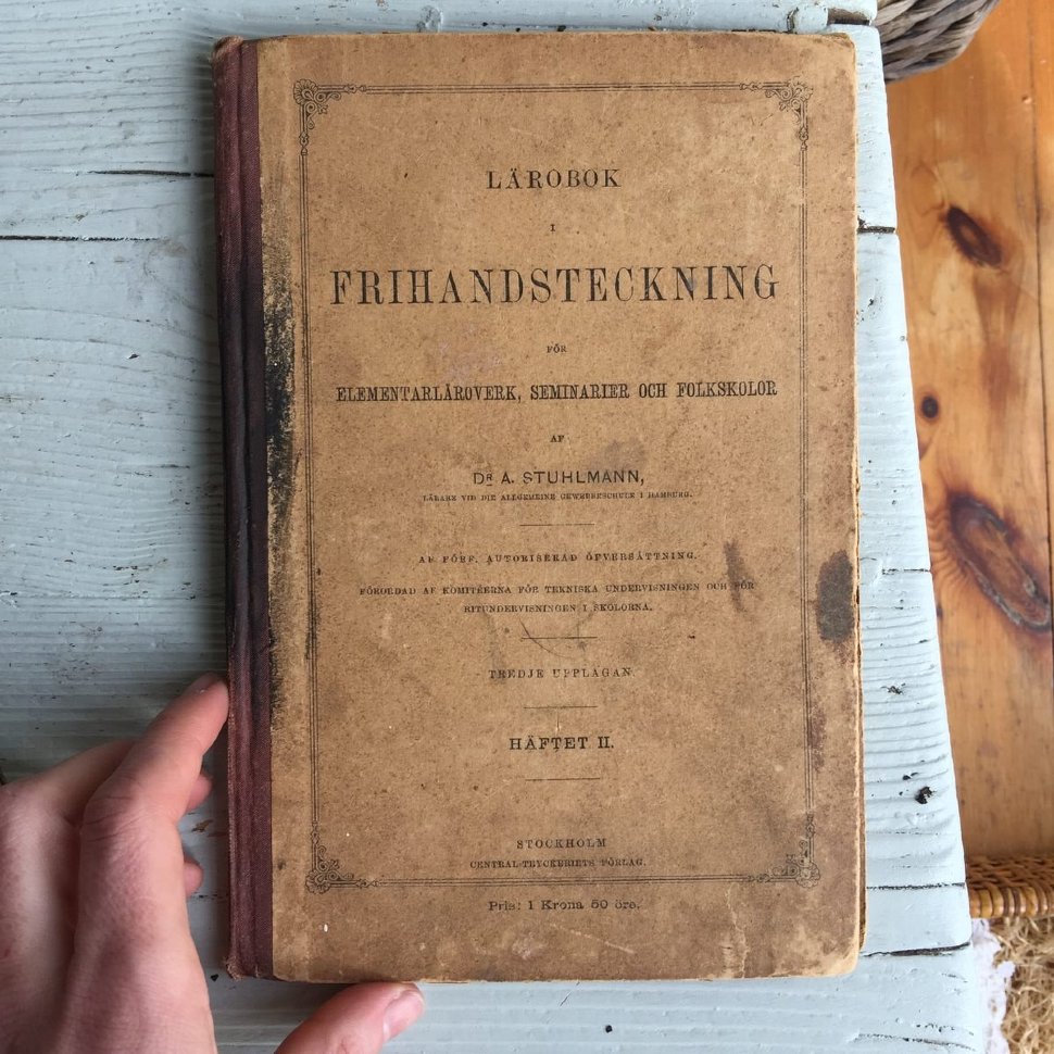 Учебник Frihandsteckning 1880 год