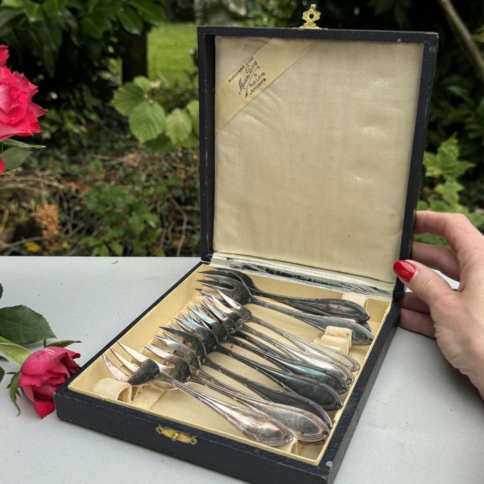 Вилка десертная 14 см серебрение 60 Франция 