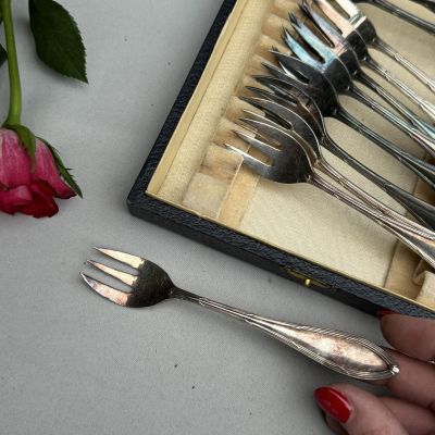 Вилка десертная 14 см серебрение 60 Франция 