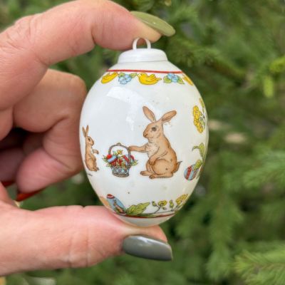 Подвес Яйцо пасхальное Hutschenreuther 7 см фарфор Германия 1997 г.