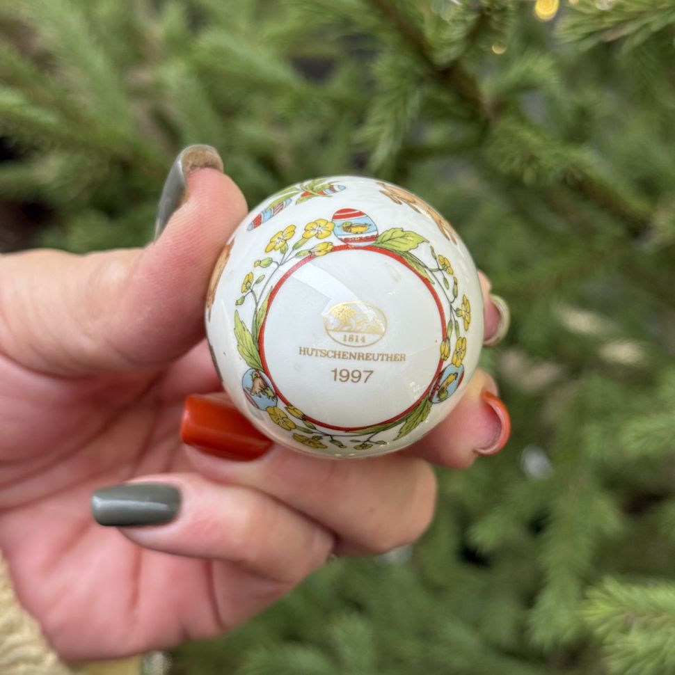 Подвес Яйцо пасхальное Hutschenreuther 7 см фарфор Германия 1997 г. 