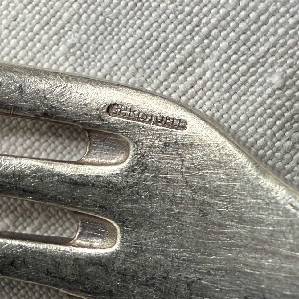 Ложка столовая Christofle 21 см серебрение Франция конец 19 века