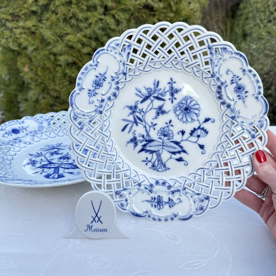 Тарелка Meissen 25 см Синий лук конец 1850-1924 гг Германия 