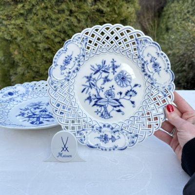 Тарелка Meissen 25 см Синий лук конец 1850-1924 гг Германия 