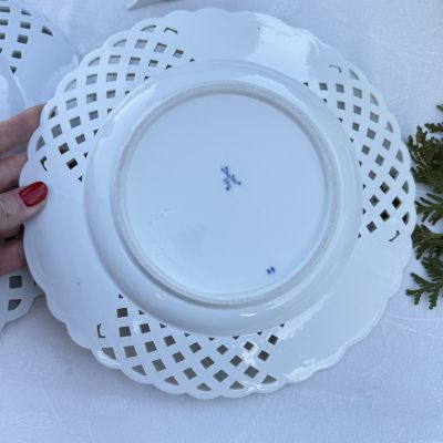 Тарелка Meissen 25 см Синий лук конец 1850-1924 гг Германия 