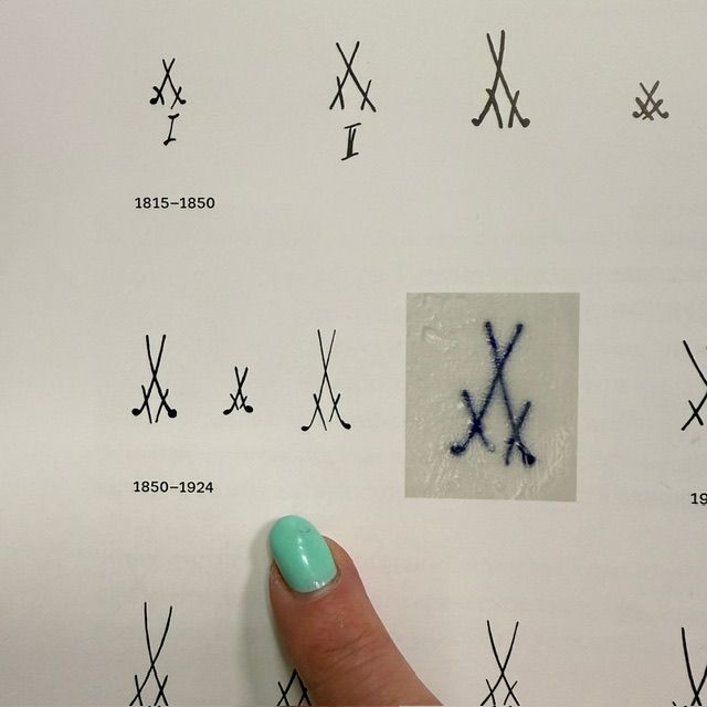 Тарелка Meissen 25 см Синий лук конец 1850-1924 гг Германия 