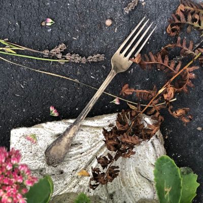 Вилка мельхиор серебрение