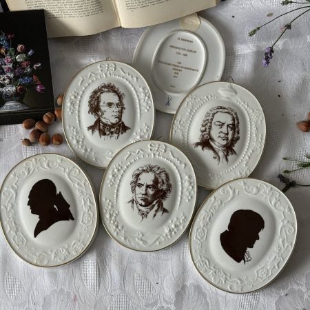 Панно памятное Meissen Schubert 17 см 1978 г. фарфор