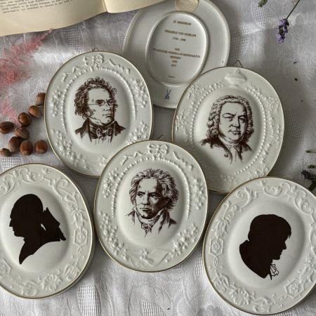 Панно памятное Meissen Schubert 17 см 1978 г. фарфор