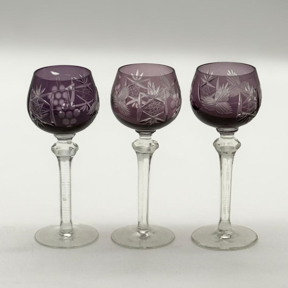 Рюмка Anna Hutte набор 3 шт. 75 мл накладной хрусталь Германия