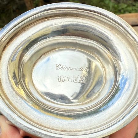 Сахарница и молочник Chippendale набор 2 шт серебрение Финляндия