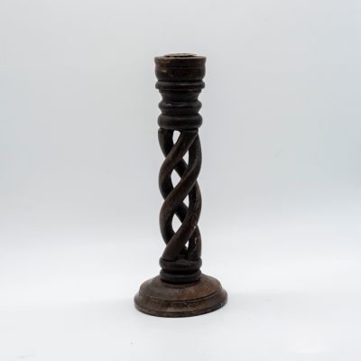 Подсвечник на витой ножке, дерево