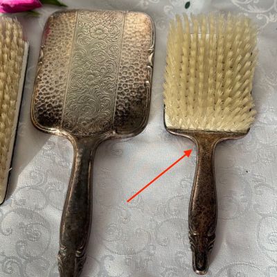 Щетка с ручкой 22 см мельхиор серебрение