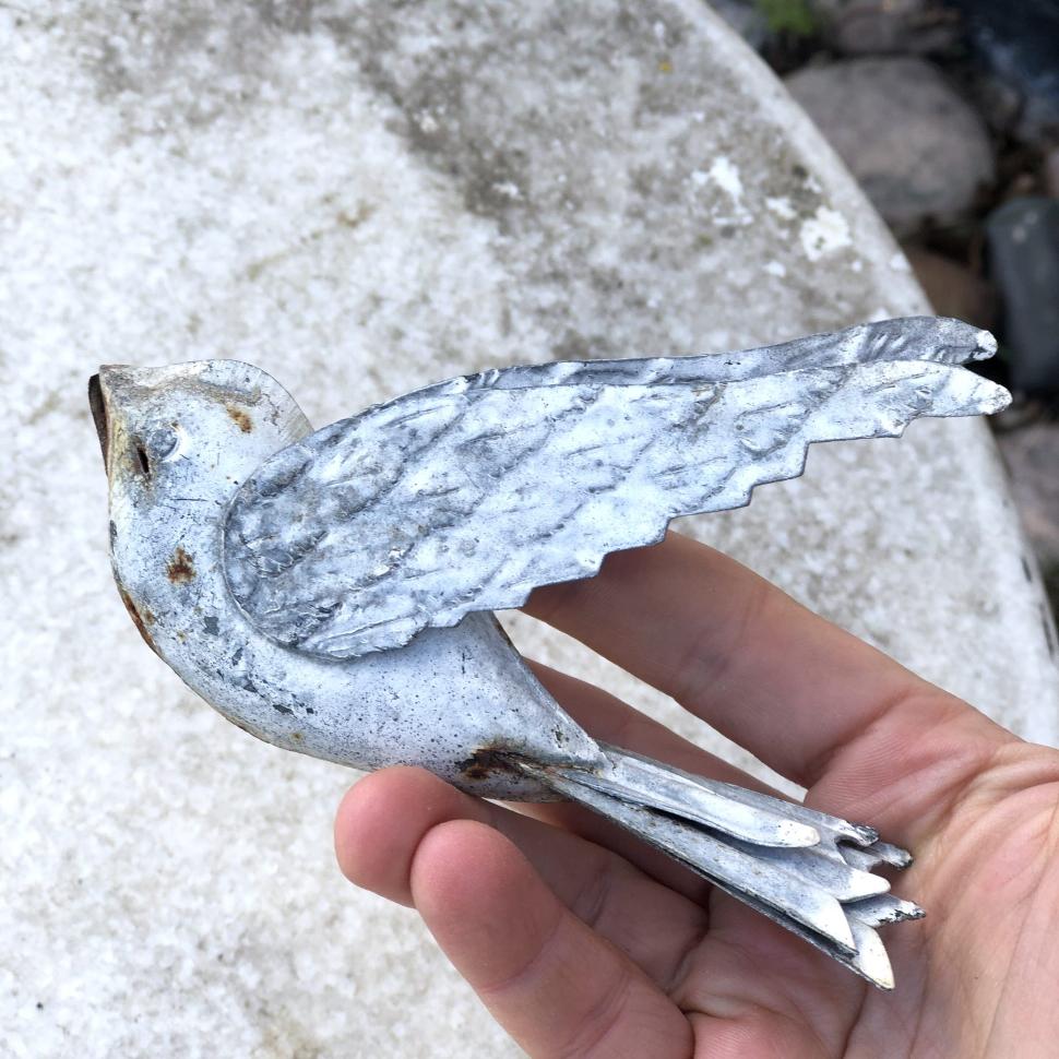 Статуэтка декоративная 12 см птичка металл