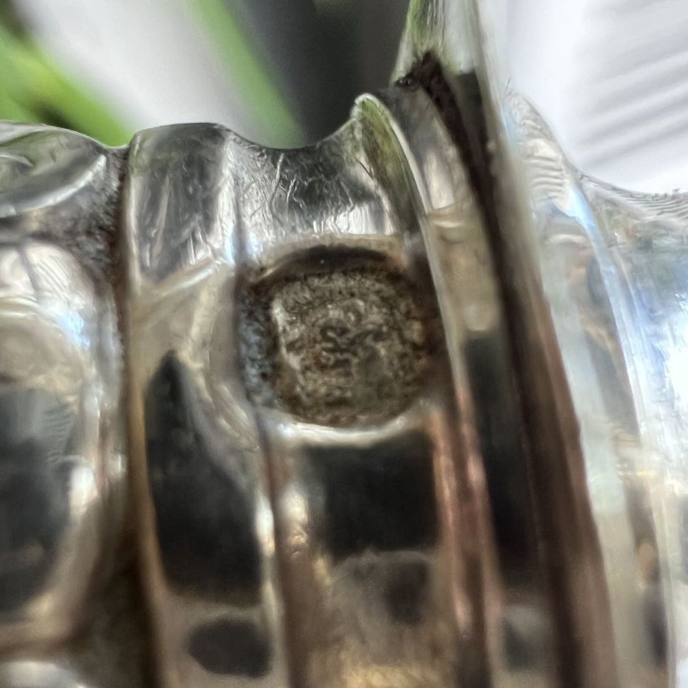 Ложка и вилка набор сервировочный 28 см серебро Франция