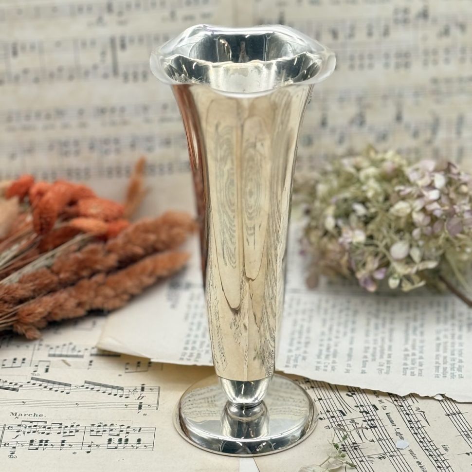 Ваза 22 см мельхиор серебрение