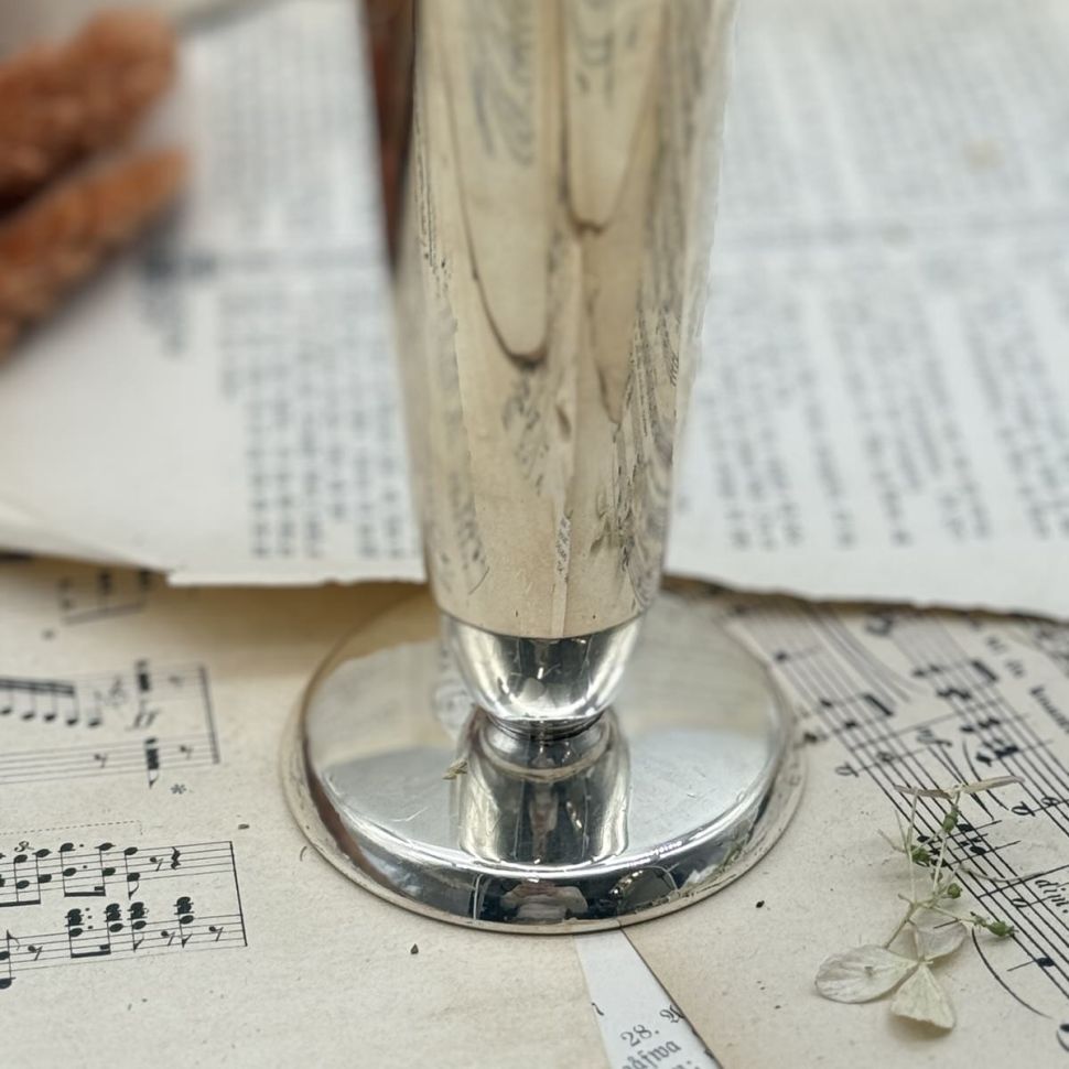 Ваза 22 см мельхиор серебрение