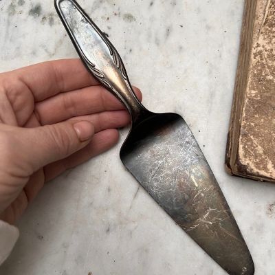 Лопатка для десерта 21 см мельхиор патина