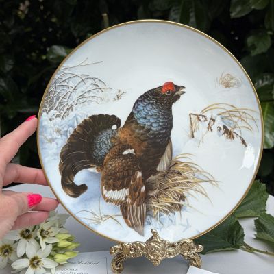 Тарелка Franklin Porcelain Птицы 23 см фарфор Франция 1984 г