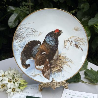 Тарелка Franklin Porcelain Птицы 23 см фарфор Франция 1984 г