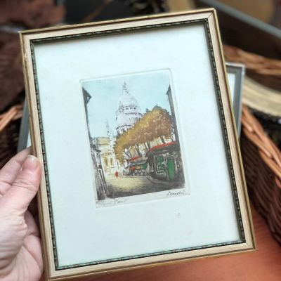 Картина литография репродукция Париж