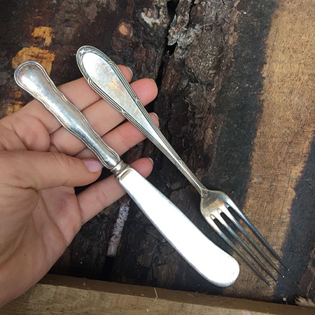 Нож для намазывания 18 см мельхиор