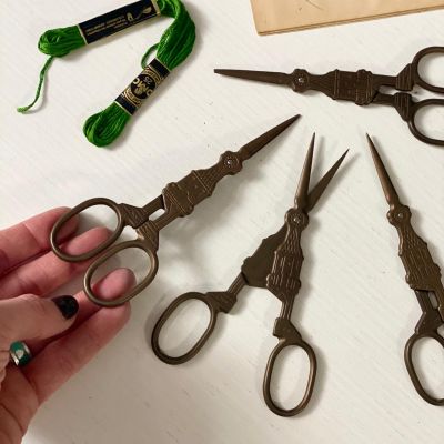 Ножницы для рукоделия 14 см Домик сталь