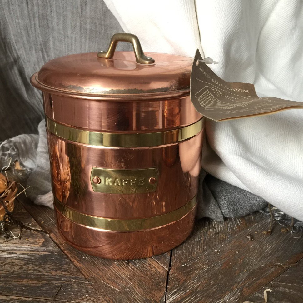 Банка с крышкой KAFFE медь