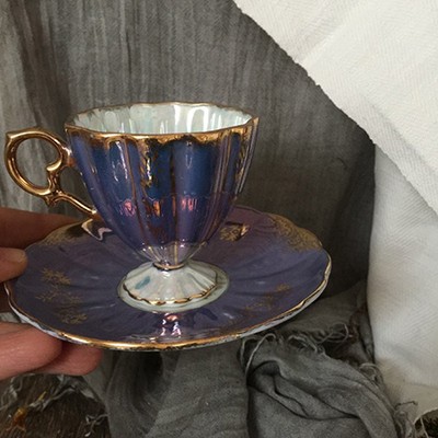 Кофейная пара Purple mother of pearl