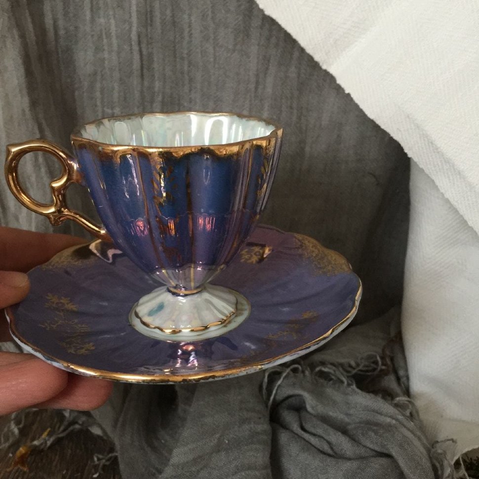 Кофейная пара Purple mother of pearl