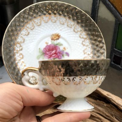 Кофейная пара перламутр роза 75 мл без клейма