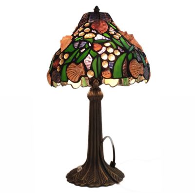 Лампа настольная Ракушки 41 см металл стекло