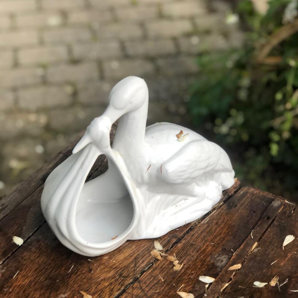 Кашпо Аист 26 см фарфор